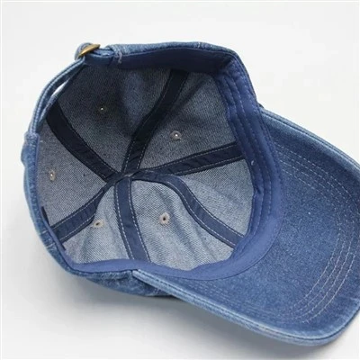 Þvegin denim hafnaboltahetta