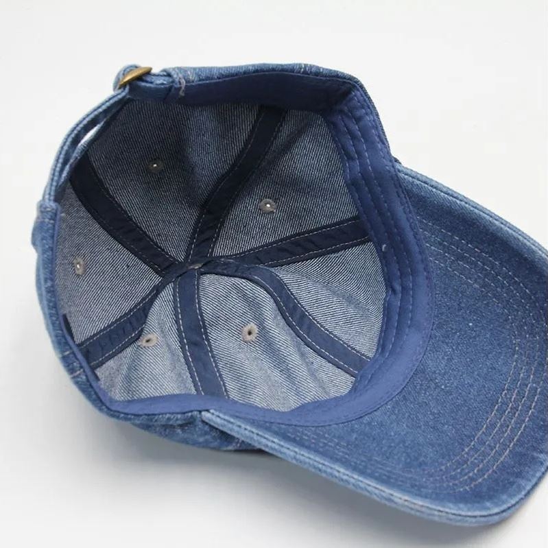 Washed Denim Baseball Cap Washed Denim Baseball Cap